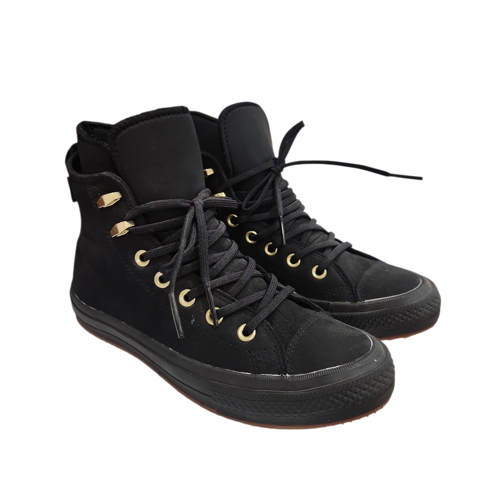 Converse pour femme – Taille 8 – Noir et Gold 🖤